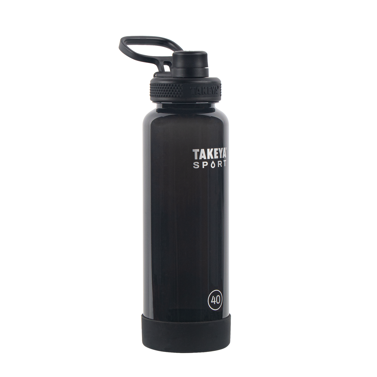 tritan-sport-water-bottle-with-spout-lid-l4 52023-TKS-Tritan-Spout-40-GrandSlamBlack-frontangle.png