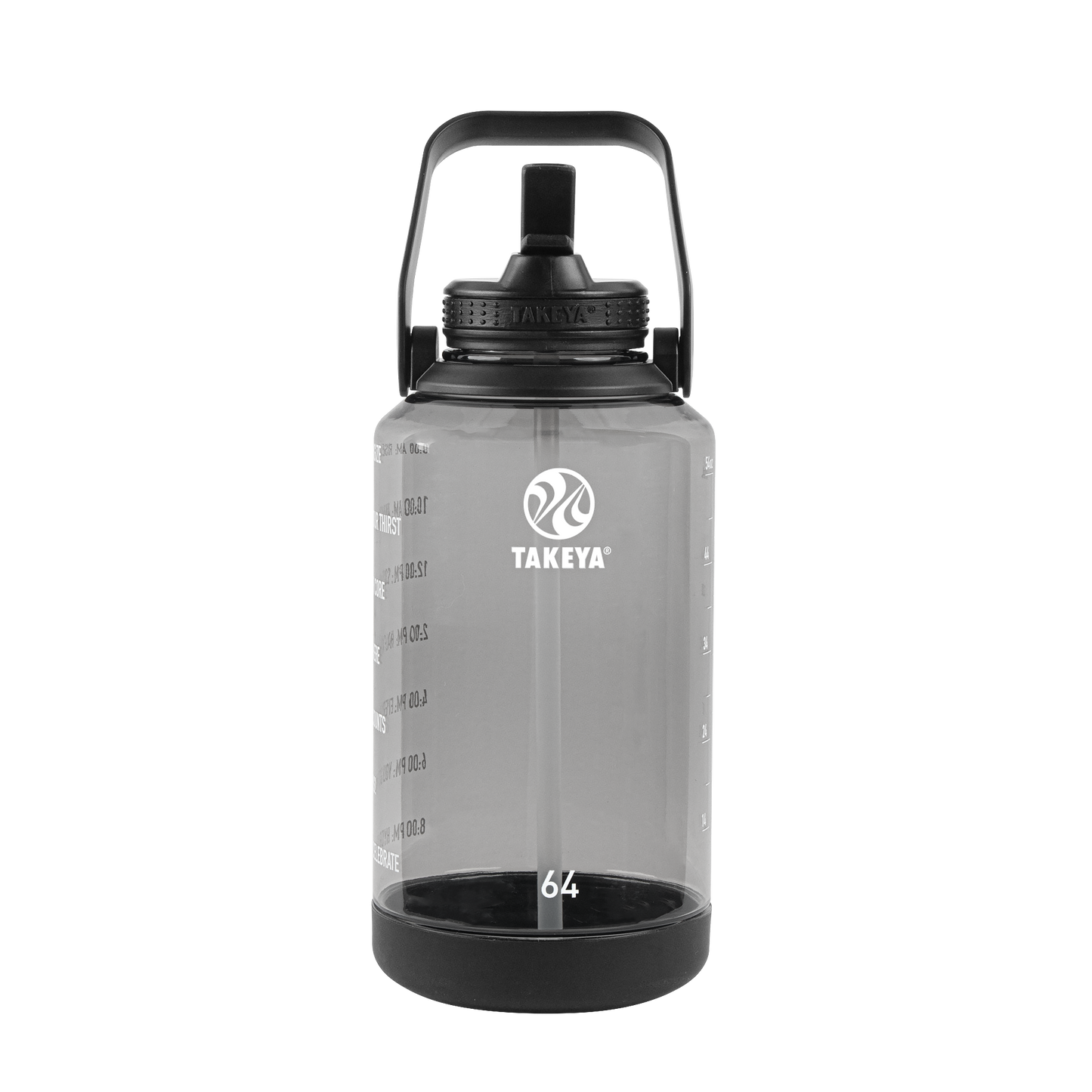 tritan-motivational-water-bottle-with-straw-lid-e2 54145-Tritan-Straw-Motivational-64-StormyBlack-front.png